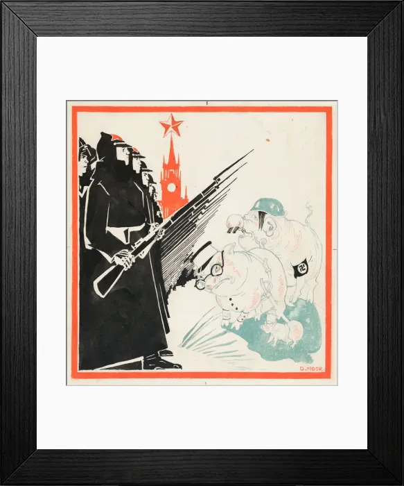Framed Print : Nazi hogs stopped at the gates of the Kremlin by the Red Army, 1941-1943. Creator: Moor
