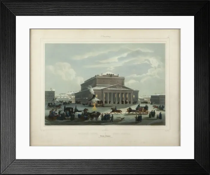 Framed Print : The Saint Petersburg Imperial Bolshoi Kamenny Theatre, End 1840s. Creator: Diez, Samuel Friedrich Framed Print : The Saint Petersburg Imperial Bolshoi Kamenny Theatre, End 1840s. Creator: Diez, Samuel Friedrich
