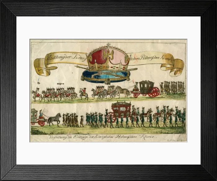 Framed Print : Depiction of the Royal Bohemian Crown: Presentation of the entry of the Royal Bohemian Crown, 1743 Framed Print : Depiction of the Royal Bohemian Crown: Presentation of the entry of the Royal Bohemian Crown, 1743