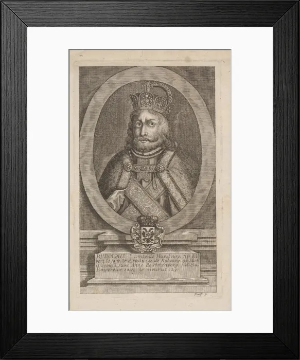 Framed Print : Rudolf I of Habsburg (1218-1291), King of the Romans. Creator: Krafft, Jan Lauwryn (1694-1768) Framed Print : Rudolf I of Habsburg (1218-1291), King of the Romans. Creator: Krafft, Jan Lauwryn (1694-1768)