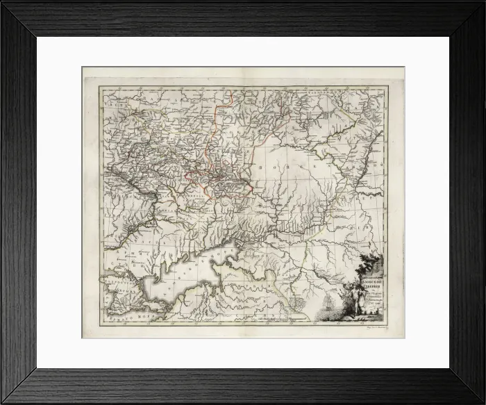 Framed Print : General Map of Azov Governorate, 1782. Creator: Islenyev, Ivan Ivanovich Framed Print : General Map of Azov Governorate, 1782. Creator: Islenyev, Ivan Ivanovich