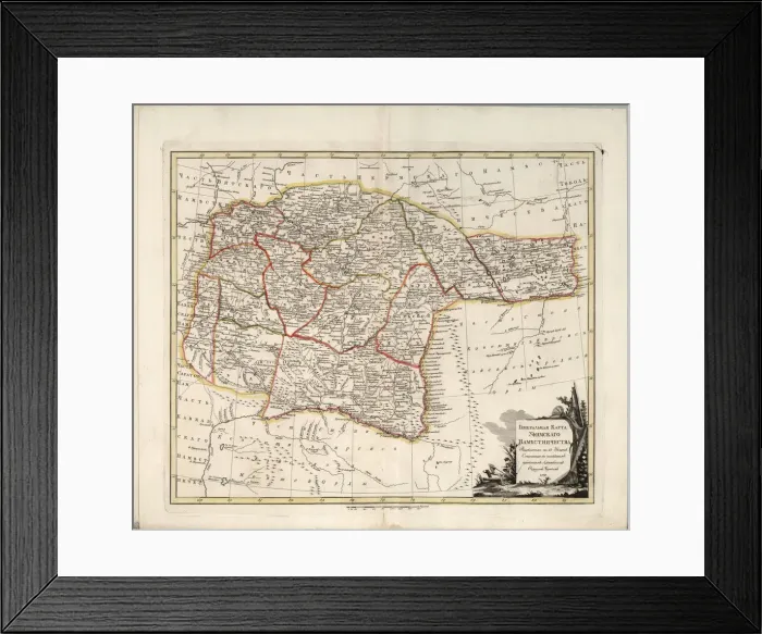 Framed Print : General Map of Ufa Governorate, 1791. Creator: Chernoi (Cherny), Fyodor Osipovich (1745-1790) Framed Print : General Map of Ufa Governorate, 1791. Creator: Chernoi (Cherny), Fyodor Osipovich (1745-1790)
