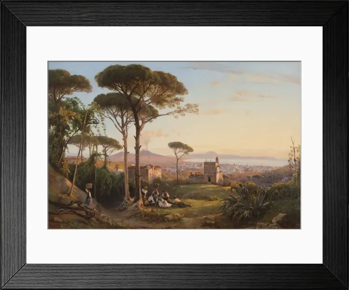 Framed Print : Naples seen from La Conocchia, 1844. Creator: Gigante, Giacinto (1806-1876) Framed Print : Naples seen from La Conocchia, 1844. Creator: Gigante, Giacinto (1806-1876)