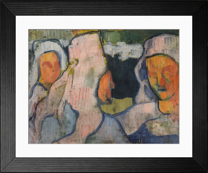 Framed Print : Trois Bretonnes en coiffe de deuil, 1888. Creator: Bernard, Emile (1868-1941) Framed Print : Trois Bretonnes en coiffe de deuil, 1888. Creator: Bernard, Emile (1868-1941)