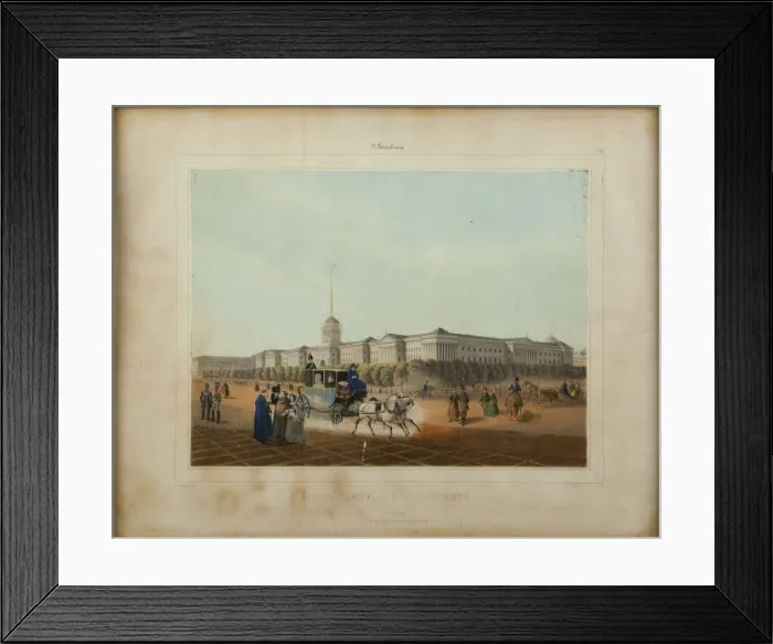 Framed Print : The Admiralty in Saint Petersburg, End 1840s. Creator: Arnout, Louis Jules (1814-1868) Framed Print : The Admiralty in Saint Petersburg, End 1840s. Creator: Arnout, Louis Jules (1814-1868)