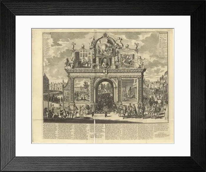 Framed Print : Investment schemes: Memorial arch erected at the burial place of ruined shareholders, 1720 Framed Print : Investment schemes: Memorial arch erected at the burial place of ruined shareholders, 1720