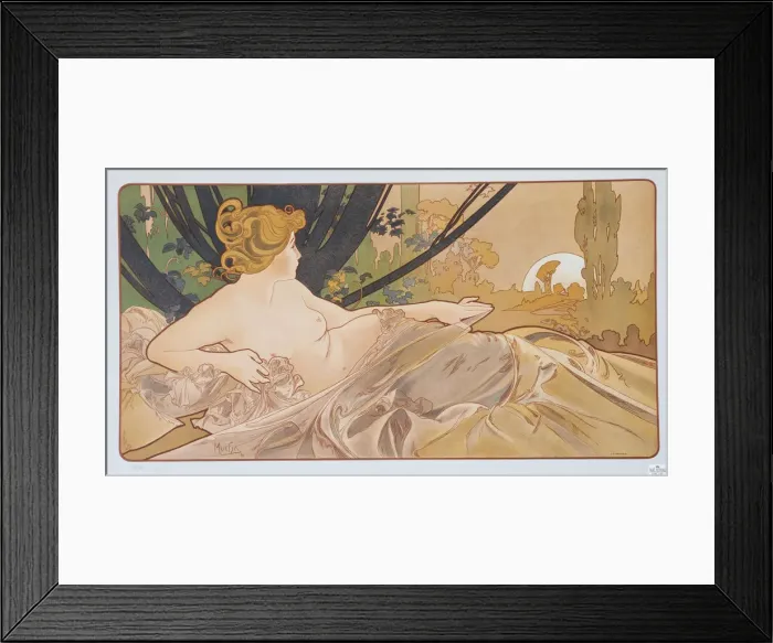 Framed Print : Dawn, 1899. Creator: Mucha, Alfons Marie (1860-1939) Framed Print : Dawn, 1899. Creator: Mucha, Alfons Marie (1860-1939)