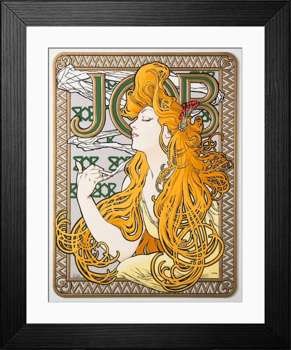 Framed Print : Advertising Poster for the tissue paper Job, 1897. Creator: Mucha, Alfons Marie Framed Print : Advertising Poster for the tissue paper Job, 1897. Creator: Mucha, Alfons Marie