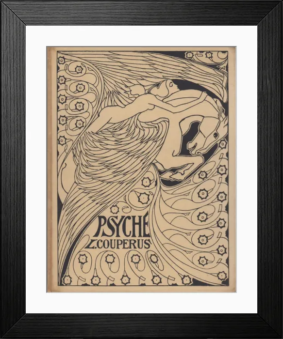 Framed Print : Cover design Psyche by Louis Couperus, 1898. Creator: Toorop, Jan (1858-1928) Framed Print : Cover design Psyche by Louis Couperus, 1898. Creator: Toorop, Jan (1858-1928)