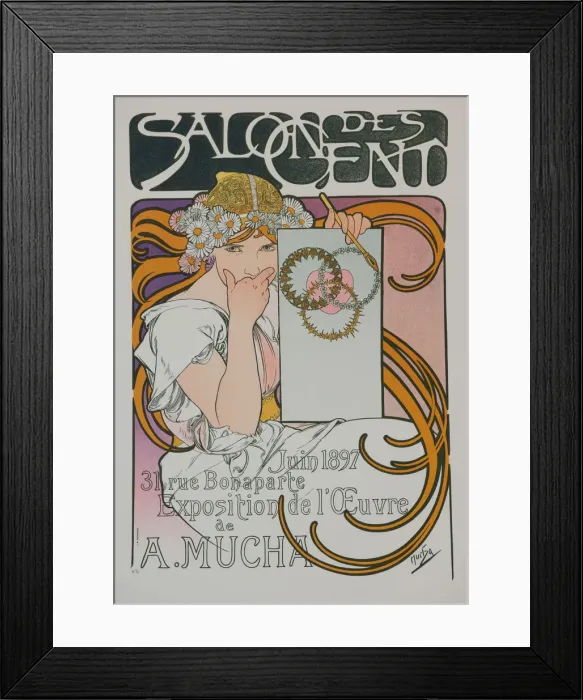 Framed Print : Poster for the A. Muchas exhibition in the Salon des Cent, 1897. Creator: Mucha Framed Print : Poster for the A. Muchas exhibition in the Salon des Cent, 1897. Creator: Mucha