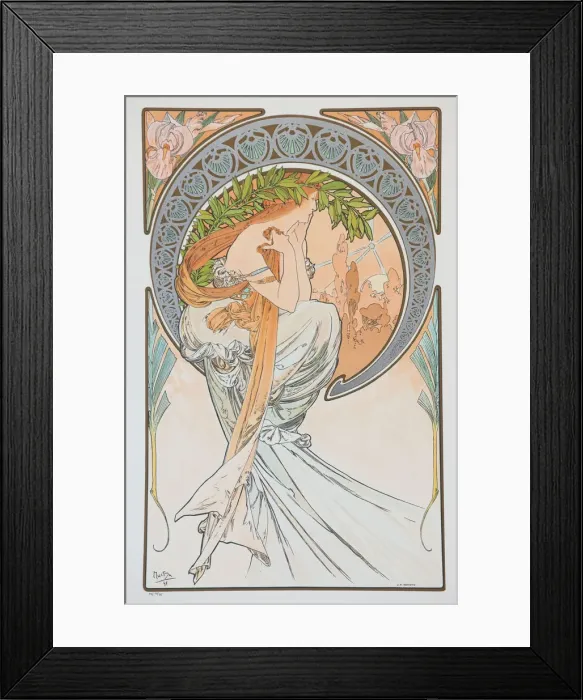 Framed Print : La Poesia (From the series The Arts), 1898. Creator: Mucha, Alfons Marie (1860-1939) Framed Print : La Poesia (From the series The Arts), 1898. Creator: Mucha, Alfons Marie (1860-1939)