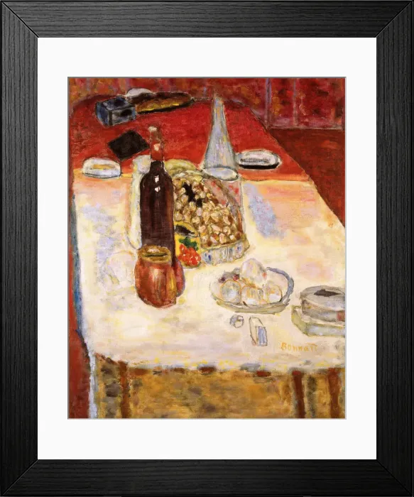 Framed Print : Still Life with Bottle of Red Wine, 1942. Creator: Bonnard, Pierre (1867-1947) Framed Print : Still Life with Bottle of Red Wine, 1942. Creator: Bonnard, Pierre (1867-1947)