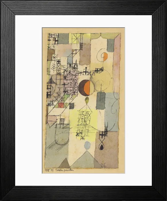 Framed Print : Pavilion of Numbers, 1918. Creator: Klee, Paul (1879-1940) Framed Print : Pavilion of Numbers, 1918. Creator: Klee, Paul (1879-1940)