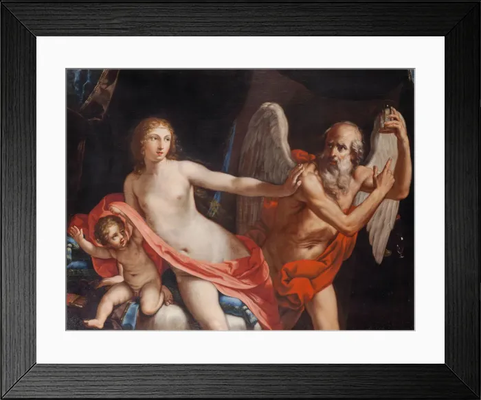 Framed Print : La Bellezza che scaccia il Tempo. Creator: Sirani, Elisabetta (1638-1665) Framed Print : La Bellezza che scaccia il Tempo. Creator: Sirani, Elisabetta (1638-1665)