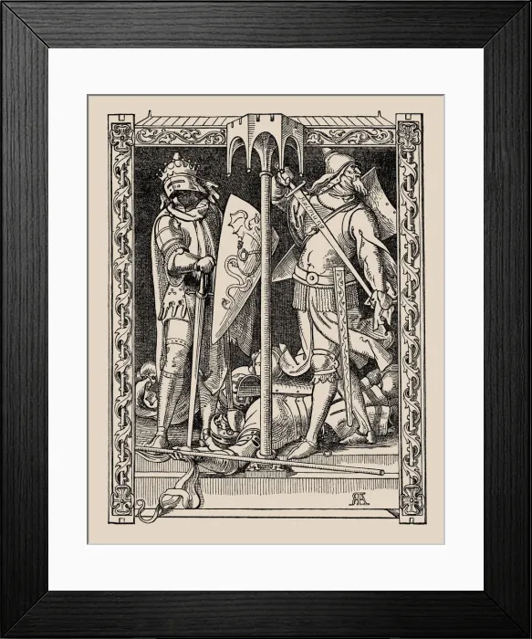 Framed Print : Die Nibelungen. How Sir Dietrichs Men Were All Slain, 1840-1841. Creator: Rethel Framed Print : Die Nibelungen. How Sir Dietrichs Men Were All Slain, 1840-1841. Creator: Rethel