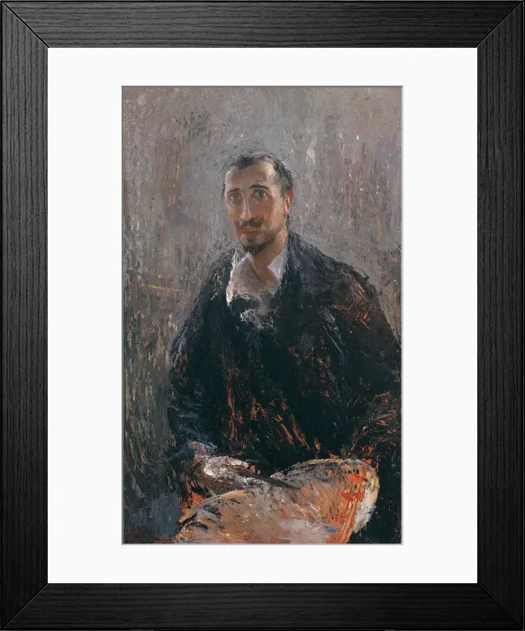 Framed Print : Self-Portrait with Palette. Creator: D Andrea, Angiolo Framed Print : Self-Portrait with Palette. Creator: D Andrea, Angiolo