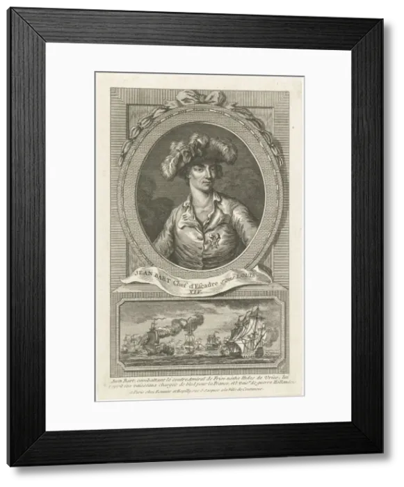 Framed Print : Portrait of Jean Bart (1650-1702), 1694. Creator: Anonymous Framed Print : Portrait of Jean Bart (1650-1702), 1694. Creator: Anonymous