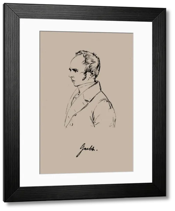 Framed Print : Christian Dietrich Grabbe (1801-1836). Creator: Stober, Franz Xaver (1795-1858) Framed Print : Christian Dietrich Grabbe (1801-1836). Creator: Stober, Franz Xaver (1795-1858)