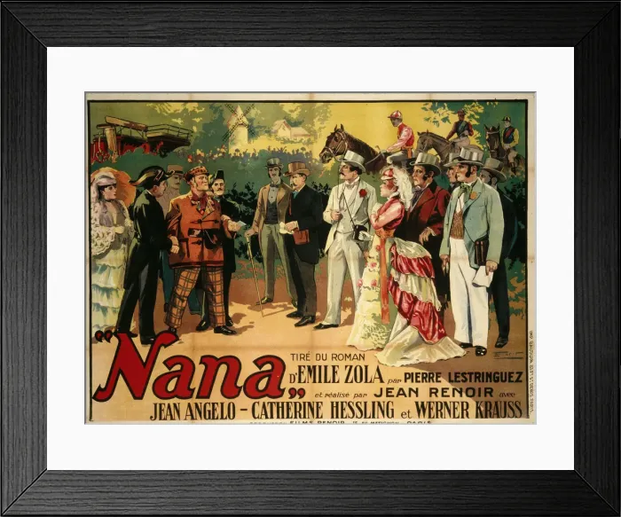 Framed Print : Movie poster Nana by Jean Renoir, 1926. Creator: Florit, Francois (active 1920s-1930s) Framed Print : Movie poster Nana by Jean Renoir, 1926. Creator: Florit, Francois (active 1920s-1930s)