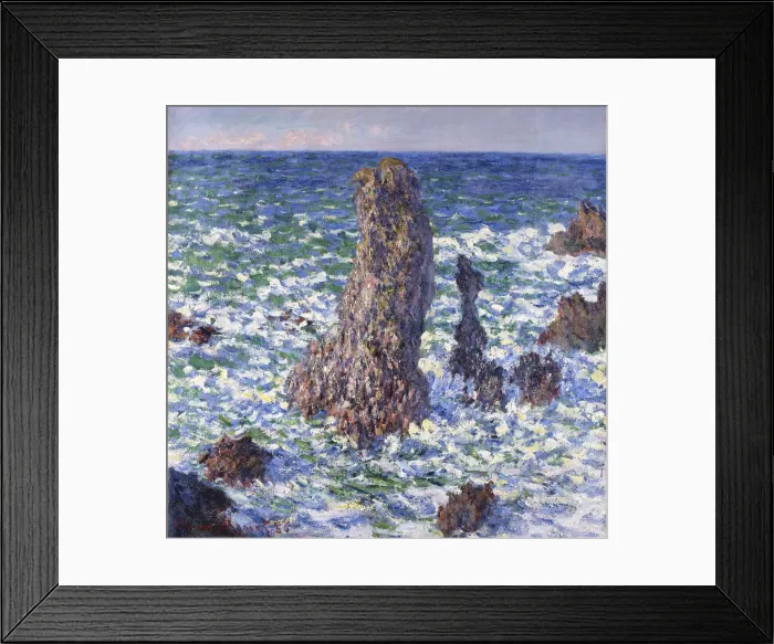 Framed Print : Les Pyramides de Port-Coton, effet de soleil, 1886. Creator: Monet, Claude (1840-1926) Framed Print : Les Pyramides de Port-Coton, effet de soleil, 1886. Creator: Monet, Claude (1840-1926)