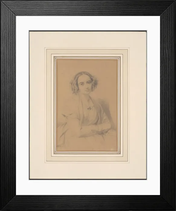Framed Print : Portrait of the composer Fanny Hensel nee Mendelssohn (1805-1847), 1847. Creator: Hensel Framed Print : Portrait of the composer Fanny Hensel nee Mendelssohn (1805-1847), 1847. Creator: Hensel