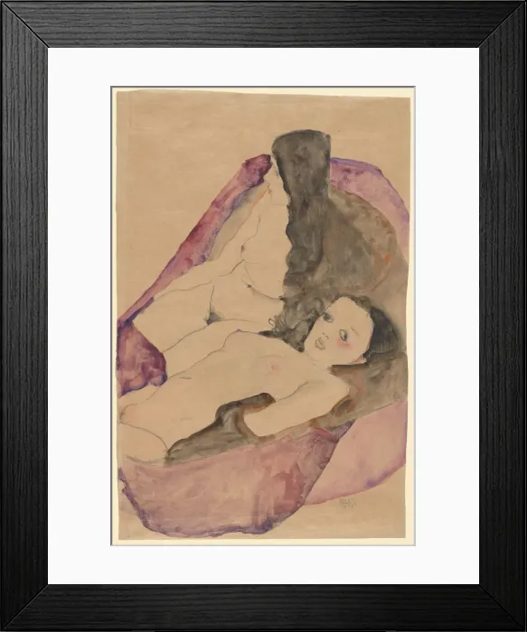 Framed Print : Two Reclining Nudes, 1911. Creator: Schiele, Egon (1890-1918) Framed Print : Two Reclining Nudes, 1911. Creator: Schiele, Egon (1890-1918)