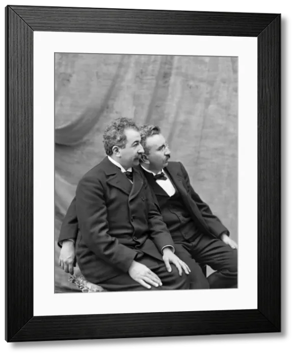 Framed Print : Auguste and Louis Lumiere, 1895. Creator: Anonymous Framed Print : Auguste and Louis Lumiere, 1895. Creator: Anonymous