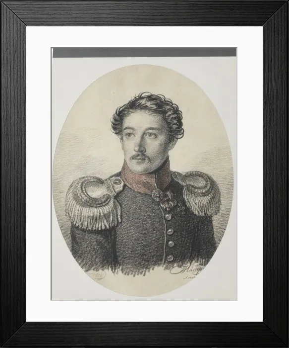Framed Print : Portrait of Nikolay Vasilyevich Khvostov (1793-1837), 1822. Creator: Hampeln, Carl Framed Print : Portrait of Nikolay Vasilyevich Khvostov (1793-1837), 1822. Creator: Hampeln, Carl