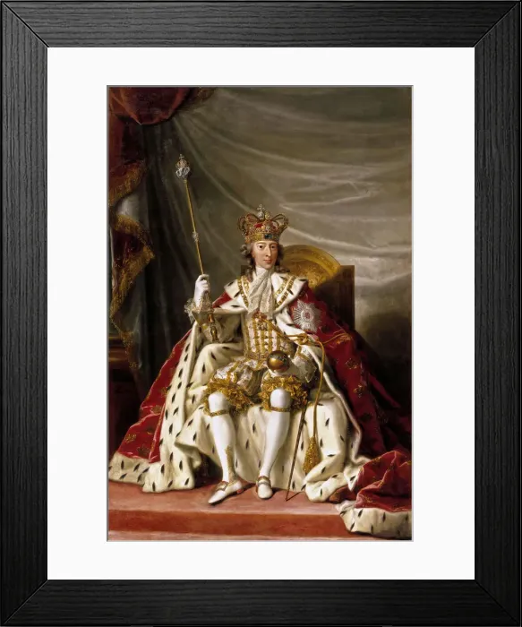 Framed Print : Portrait of King Christian VII of Denmark, 1789. Creator: Juel, Jens (1745-1802) Framed Print : Portrait of King Christian VII of Denmark, 1789. Creator: Juel, Jens (1745-1802)