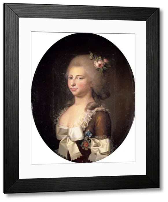 Framed Print : Portrait of Louise Auguste of Denmark (1771-1843), 1784. Creator: Juel, Jens (1745-1802) Framed Print : Portrait of Louise Auguste of Denmark (1771-1843), 1784. Creator: Juel, Jens (1745-1802)