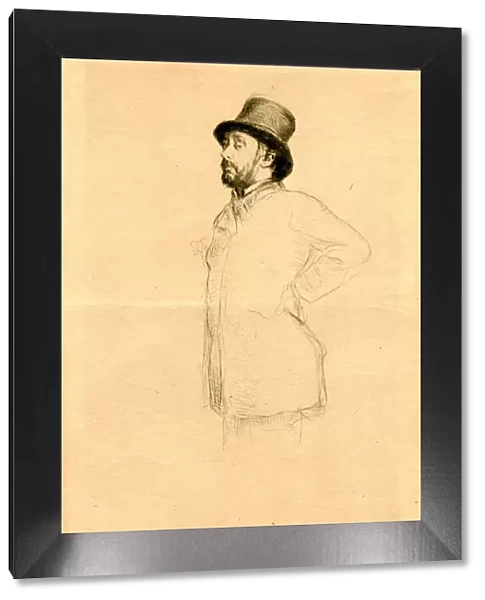 Edgar Degas au chapeau. Creator: Desboutin, Marcellin Gilbert (1823-1902)