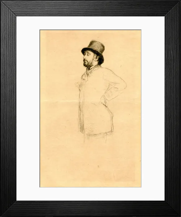 Framed Print : Edgar Degas au chapeau. Creator: Desboutin, Marcellin Gilbert (1823-1902) Framed Print : Edgar Degas au chapeau. Creator: Desboutin, Marcellin Gilbert (1823-1902)