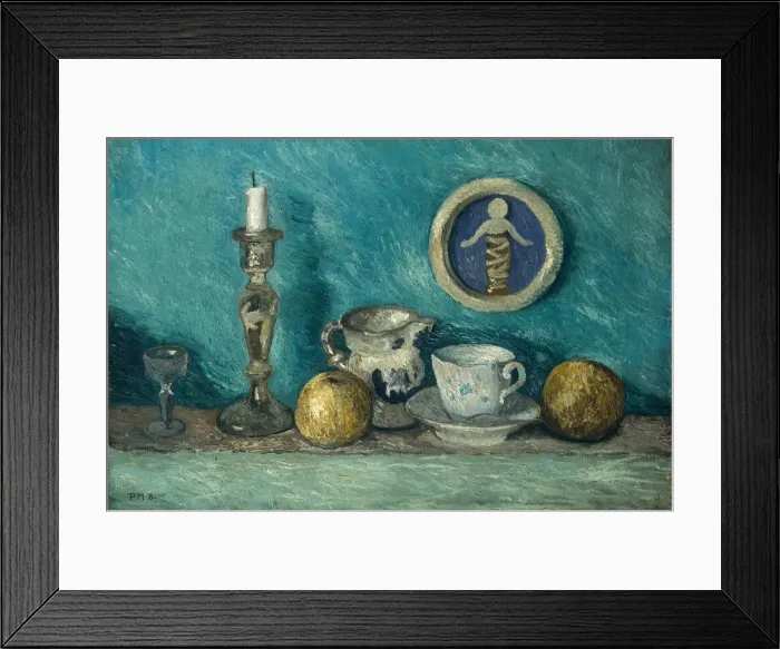 Framed Print : Still Life with the della Robbia Putto, c. 1905. Creator: Modersohn-Becker, Paula (1876-1907) Framed Print : Still Life with the della Robbia Putto, c. 1905. Creator: Modersohn-Becker, Paula (1876-1907)