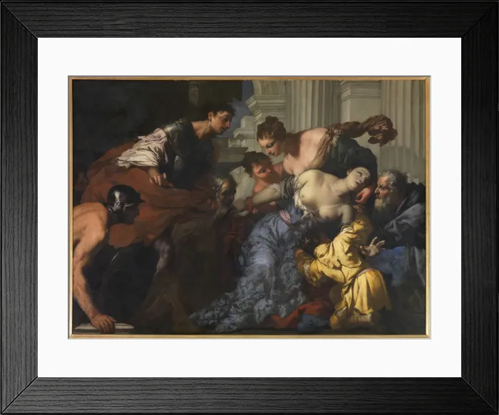 Framed Print : The Death of Lucretia. Creator: Zanchi, Antonio (1631-1722) Framed Print : The Death of Lucretia. Creator: Zanchi, Antonio (1631-1722)
