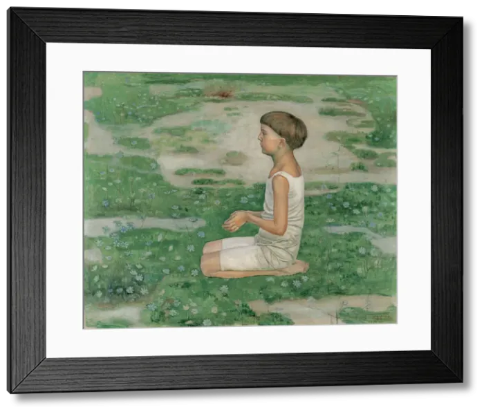 Framed Print : The Adoration II, 1894. Creator: Hodler, Ferdinand (1853-1918) Framed Print : The Adoration II, 1894. Creator: Hodler, Ferdinand (1853-1918)