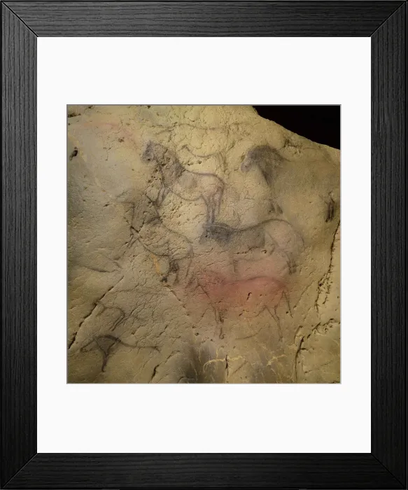 Framed Print : Painting in the Ekain Cave. Creator: Art of the Upper Paleolithic Framed Print : Painting in the Ekain Cave. Creator: Art of the Upper Paleolithic
