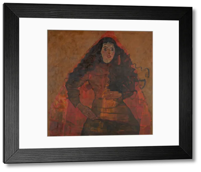 Framed Print : Portrait of Trude Engel, c. 1913. Creator: Schiele, Egon (1890-1918) Framed Print : Portrait of Trude Engel, c. 1913. Creator: Schiele, Egon (1890-1918)