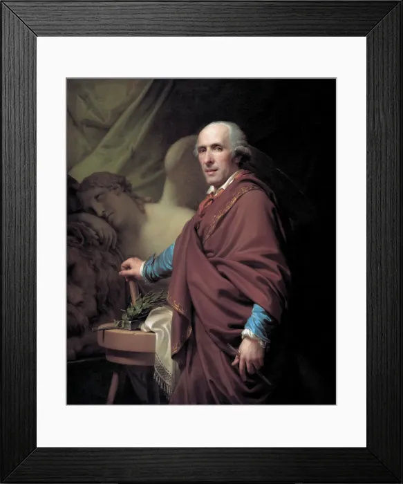 Framed Print : Portrait of the sculptor Antonio Canova (1757-1822), 1806. Creator: Lampi, Johann-Baptist