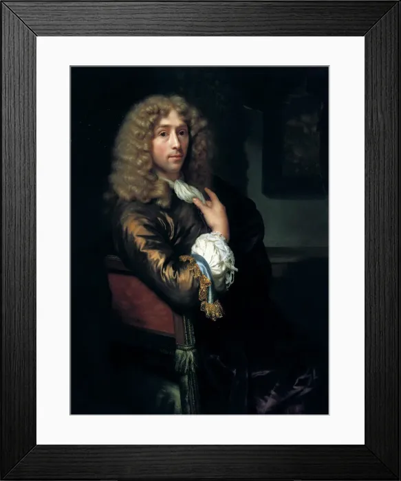 Framed Print : Self-Portrait, 1679. Creator: Schalcken, Godfried Cornelisz (1643-1706) Framed Print : Self-Portrait, 1679. Creator: Schalcken, Godfried Cornelisz (1643-1706)