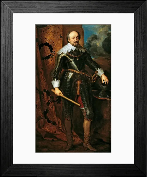Framed Print : Portrait of John VIII of Nassau-Siegen (1583-1638), 1617. Creator: Dyck, Sir Anthony van Framed Print : Portrait of John VIII of Nassau-Siegen (1583-1638), 1617. Creator: Dyck, Sir Anthony van