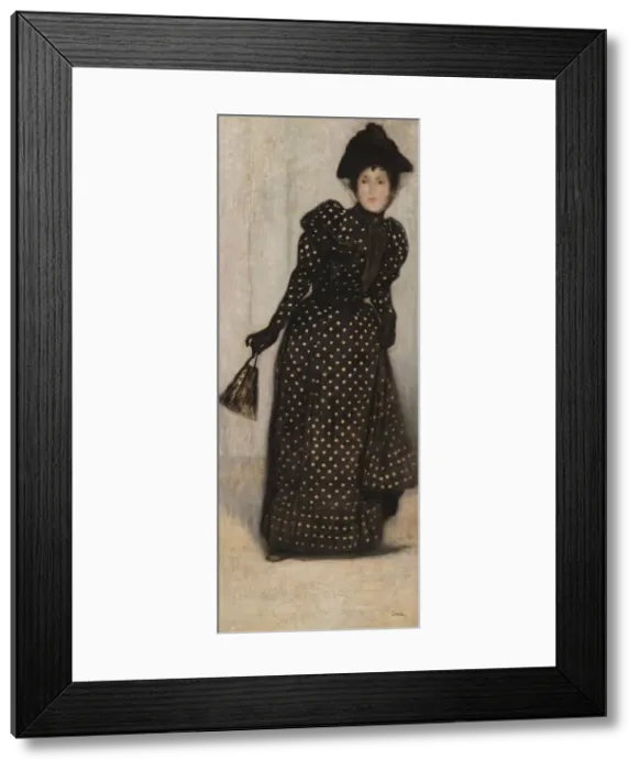 Framed Print : Woman in a white Polka Dot Dress, 1889. Creator: Rippl-Ronai, Jozsef (1861-1927) Framed Print : Woman in a white Polka Dot Dress, 1889. Creator: Rippl-Ronai, Jozsef (1861-1927)