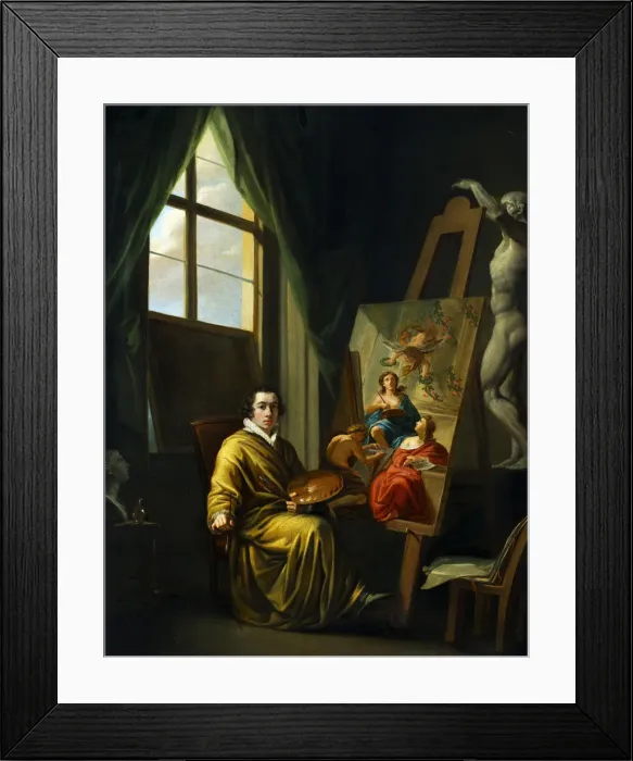 Framed Print : Self-Portrait in his Studio, 1808-1810. Creator: Abel, Joseph (1764-1818) Framed Print : Self-Portrait in his Studio, 1808-1810. Creator: Abel, Joseph (1764-1818)