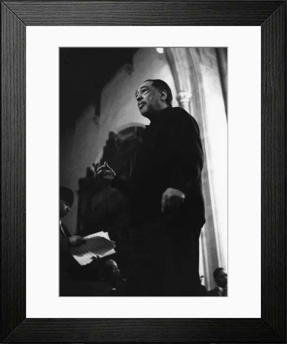 Framed Print : Duke Ellington, rehearsal for a Sacred Concert at Great St Marys Church, Cambridge, 1967 Framed Print : Duke Ellington, rehearsal for a Sacred Concert at Great St Marys Church, Cambridge, 1967