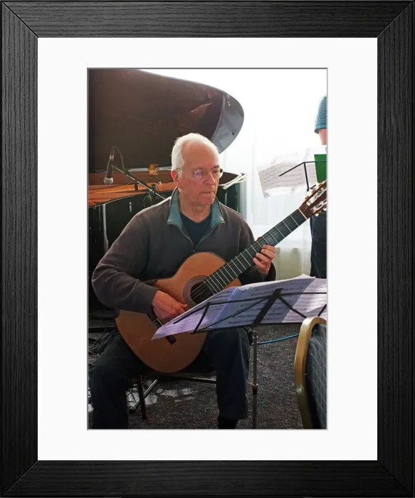 Framed Print : John Williams, Watermill Jazz Club, Dorking, Surrey, UK, 14 May 2019. Creator: Brian O Connor Framed Print : John Williams, Watermill Jazz Club, Dorking, Surrey, UK, 14 May 2019. Creator: Brian O Connor