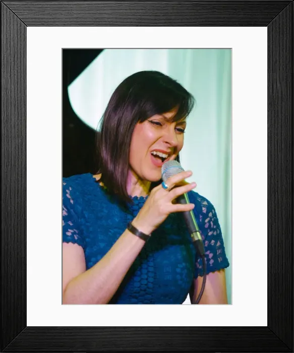 Framed Print : Georgia Mancio, Watermill Jazz Club, Dorking, Surrey, UK, 14 May 2019. Creator: Brian O Connor Framed Print : Georgia Mancio, Watermill Jazz Club, Dorking, Surrey, UK, 14 May 2019. Creator: Brian O Connor