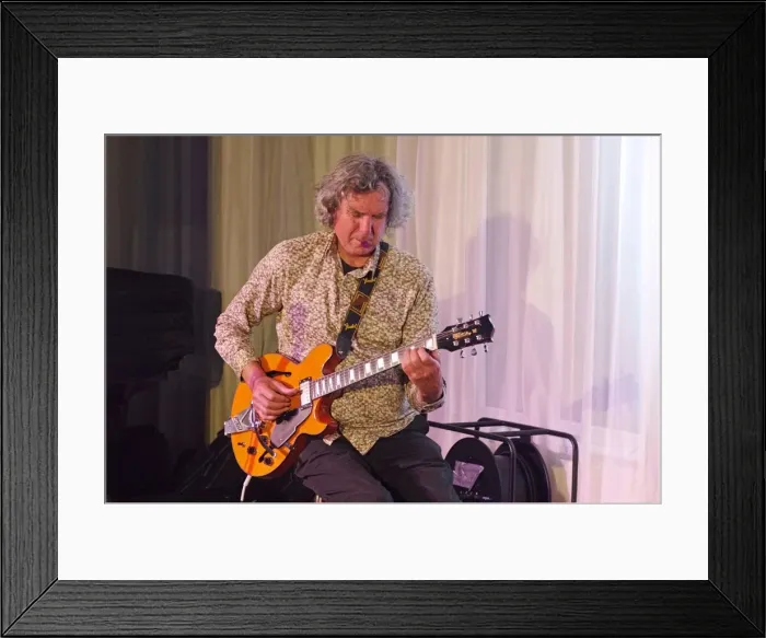 Framed Print : John Etheridge, Watermill Jazz Club, Dorking, Surrey, 28 May 2019. Creator: Brian O Connor Framed Print : John Etheridge, Watermill Jazz Club, Dorking, Surrey, 28 May 2019. Creator: Brian O Connor