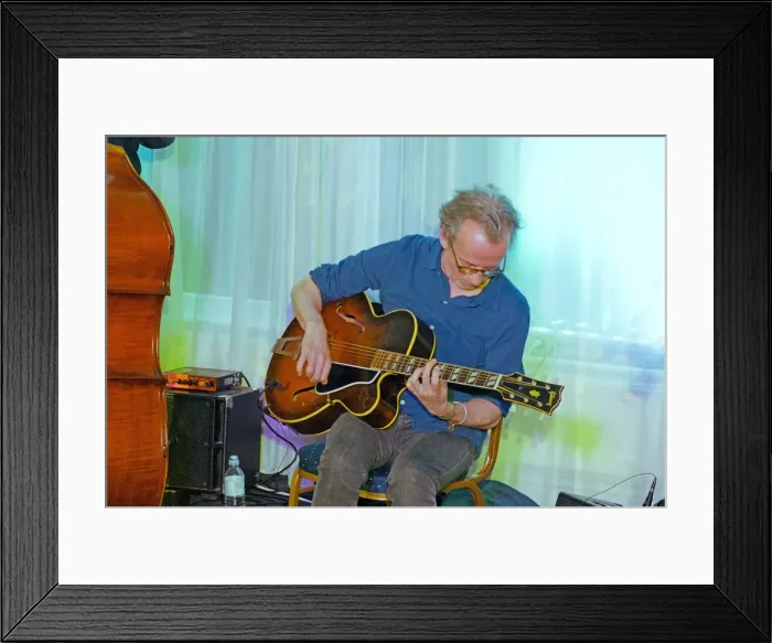 Framed Print : Dave Kelbie, Watermill Jazz Club, Dorking, Surrey, 28 May 2019. Creator: Brian O Connor Framed Print : Dave Kelbie, Watermill Jazz Club, Dorking, Surrey, 28 May 2019. Creator: Brian O Connor