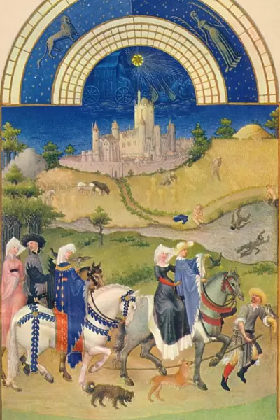 August - the Chateau d Etampes, 15th century, (1939). Creator: Jean Limbourg