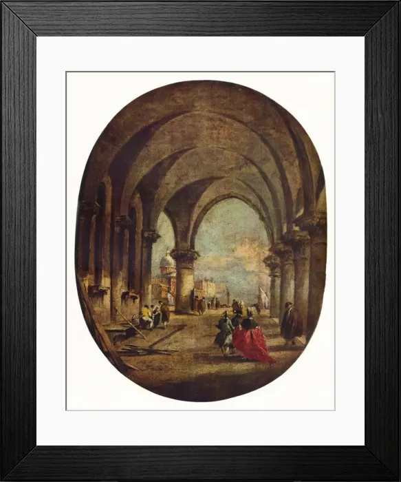 Framed Print : Capriccio with the Arcade of the Doges Palace and San Giorgio Maggiore, late 1780s, (1930) Framed Print : Capriccio with the Arcade of the Doges Palace and San Giorgio Maggiore, late 1780s, (1930)