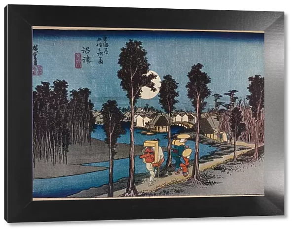 Numazu, Hikure, 'Yellow Dusk', 1831-1834, (1930). Creator: Ando Hiroshige. Numazu, Hikure, 'Yellow Dusk', 1831-1834, (1930). Creator: Ando Hiroshige